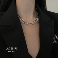 欧美夸张满钻轻奢颈链锁骨链女chocker脖子饰品韩国网红短款项链