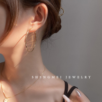 欧美气质大圈圈高级感耳圈女网红耳环2021年新款潮百搭简约耳饰品