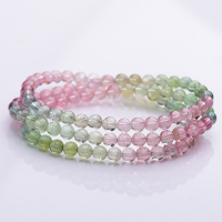 晶世繁华 碧玺南红超七舒俱来和田玉草莓金海蓝宝吊坠项链DIY饰品