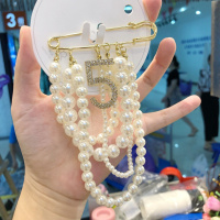 2件 日韩秋冬西装外套搭配饰品珍珠链条数字水钻吊坠挂件胸针