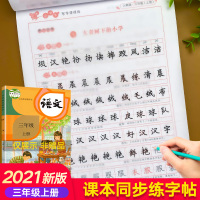 三年级上册语文字帖同步练字帖小学人教版生字写字课天天练人教部编版课本小学生练字习字册课课练钢笔硬笔练习册本每日一练描红上