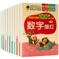 幼小衔接全10册学前冲刺儿童启蒙认知系列3-4-5-6-7岁儿童语文汉字描红套装入学习语文汉字描红启蒙早教书语文汉字
