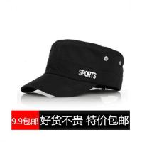 休闲平顶帽男帽帽子男韩版潮夏天军帽中年男士帽子冬季遮阳帽鸭舌新款