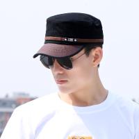 休闲平顶帽男帽帽子男士韩版潮短帽檐鸭舌帽户外棒球帽百搭青年军帽男