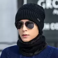 中老年帽子男冬老人帽男士冬季毛线帽加厚韩版潮针织套头加绒保暖帽防寒风青年棉帽