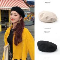 冬帽女黑色贝雷帽女韩版潮日系蓓蕾秋冬ins英伦复古网红款帽子八角画家