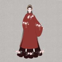 汉服女装襦裙仙女裙中国风学生唐仙阁桃花蝶汉服女明制立领斜襟重刺绣大袖衫长衫白菜价