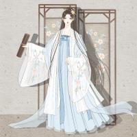 汉服女装襦裙仙女裙中国风学生宫羽衣汉服春夏秋款女学生中国风刺绣大袖衫齐胸襦裙