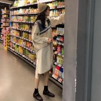 2020春装新款衬衫女士套装衬衫两件套ins新品春装韩版女装chic长袖衬衫连衣裙套装+针织毛衣背心马甲两件套女