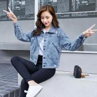 外套女学生韩版宽松原宿风春季春秋季拉链款 韩版2020牛仔外套早春款女新款短款宽松学生显瘦百搭原宿风上衣潮