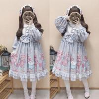 洛丽塔全套lo裙洋装公主裙 洛丽塔眠眠熊洋装lolita全套日常装萝莉塔裙子op连衣裙