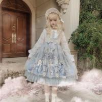 洛丽塔全套lo裙洋装公主裙 洛丽塔裙子全套lolita女洛芙德op优雅印花长袖全套连衣裙
