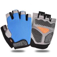 透气防滑韩版清新时尚半指手套男女骑行防晒薄款健身器械户外运动登山防滑半截钓鱼手套