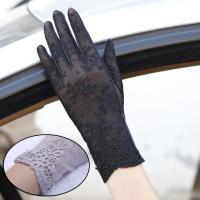 夏季女士防晒蕾丝手套短款女薄开车防透气防滑韩版清新时尚防晒手套女夏防蕾丝手套女秋春车用薄款性感冰丝短款户外