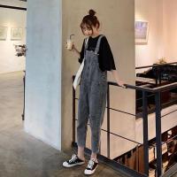 背带裤女学生宽松韩版清新时尚修身百搭可爱潮流显瘦学生党学院风牛仔背带裤女春季新款2020学生韩版宽松高腰破洞显瘦百搭阔腿