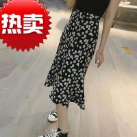 半身裙装学生韩版清新时尚修身百搭可爱清新潮流显瘦学院风仙女裙小雏菊碎花雪纺半身裙女春夏2020新款韩版中长款大码裙子显瘦