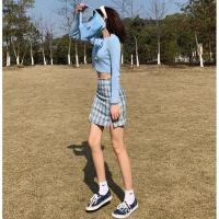 半身裙装学生韩版清新时尚修身百搭可爱清新潮流显瘦学院风仙女裙格子短裙包臀裙女夏季新款裙子女学生韩版显瘦高腰a字裙半身裙女