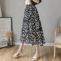 半身裙装学生韩版清新时尚修身百搭可爱清新潮流显瘦学院风仙女裙小雏菊碎花雪纺半身裙女夏中长款不规则鱼尾裙荷叶边裙子蛋糕长裙