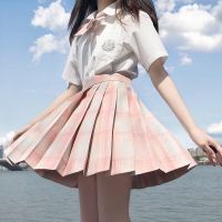 多色【jk两件套】夏季新款jk制服日系学生格子裙女百褶裙套装