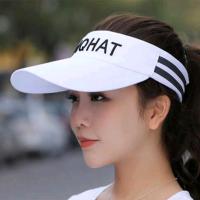 帽子女夏天街头空顶遮阳防晒男无顶帽鸭舌棒球帽韩版运动潮太阳帽