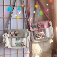 韩国ins可爱帆布包女斜挎包小包包韩版原宿日系百搭学生少女单肩