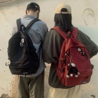 ins书包女学生韩版 初中大容量高中霸气背包百搭时尚潮流双肩包男