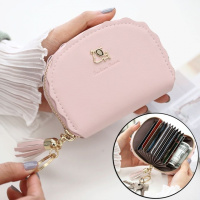 流苏卡包女式韩国可爱个性迷你多卡位小清新大容量手包简约零钱包