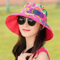 [双面戴]可折叠户外太阳帽女防晒帽夏天遮阳帽海边沙滩帽盆帽