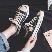 小雏菊帆布鞋女2020新款韩版ulzzan红百搭学生港风ins潮板鞋子