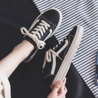 帆布鞋女2020春夏季新款网红平底布鞋学生韩版百搭原宿休闲女鞋子