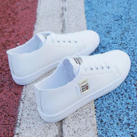 帆布鞋女小白鞋2020夏季新款鞋子学生韩版百搭运动鞋ins平底板鞋