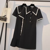 微胖mm轻熟风裙子大码女装2020夏装新款遮肚连衣裙减龄显瘦