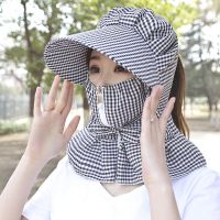 遮阳帽女防晒帽女防紫外线工地遮脸骑行户外夏季防晒面罩太阳帽子