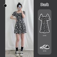 小雏菊碎花连衣裙2020新款夏装胖mm修身时尚气质显瘦中长款裙子女