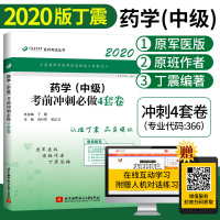 原军医版2020年丁震药学中级考前冲刺必做4套卷学中级主管药师职称资格考试指导用书教材试题可搭人卫版模拟历年真题练习