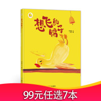 精装硬壳绘本 想飞的鸭子 老师推荐幼儿园大中小班推荐阅读 硬皮硬壳精装A4纸张大小 幼儿绘本3-6岁幼儿园硬壳精装 儿童