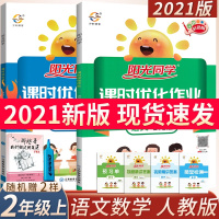 2021版阳光同学课时优化作业二年级上册语文数学全套人教版部编版RJ 小学二年级练习册2年级同步训练课堂练习册单元检