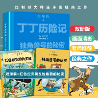 正版 丁丁历险记 大开本漫画书 双册装全套 独角兽号的秘密+红色拉克姆的宝藏 绘本卡通故事书连环画 非注