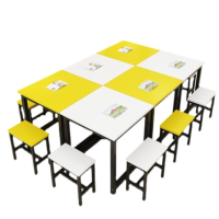 业彩家居手工桌绘画美术桌写字学习桌会议桌凳