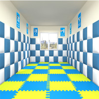 业彩家居心理咨询室宣泄地垫宣泄墙软包防撞墙