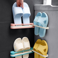 浴室可折叠拖鞋架卫生间收纳神器免打孔壁挂挂式墙壁放鞋子置物架