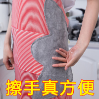 家用可擦手防水围裙女时尚可爱围腰 日式厨房大人做饭防油罩衣男