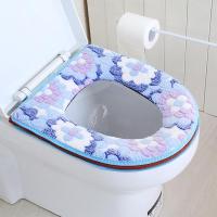 马桶垫坐垫圈毛绒秋冬季加厚防水家用座便垫圈坐便粘贴式四季通用