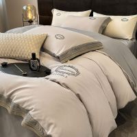 100支加厚磨毛四件套秋冬季床单床笠轻奢高级感被套裸睡床上用品4