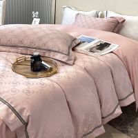 高级感加厚磨毛四件套北欧风提花工艺款床上用品被罩床笠ins轻奢