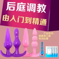 肛塞男女用g点后庭拉珠塞大小号手动扩肛器成人gay自慰器外出穿戴 四兄弟+润滑油三袋+后庭肛塞