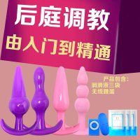 肛塞男女用g点后庭拉珠塞大小号手动扩肛器成人gay自慰器外出穿戴 四兄弟+润滑油三袋+无线跳蛋