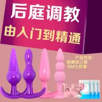 肛塞男女用g点后庭拉珠塞大小号手动扩肛器成人gay自慰器外出穿戴 四兄弟+润滑油三袋+SM七件套