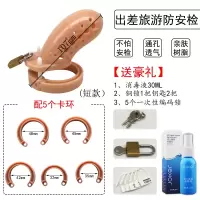 男用戒撸防出轨带锁jj茎金属cb鸟笼禁欲器sm奴性情趣品具 FRRK-24(米黄)
