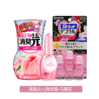 日本卫生间厕所去异味空气清新剂室内消臭元厕所除臭神器 厕所除臭（强效无敌）省6.6元1桃子+1滴+马桶花